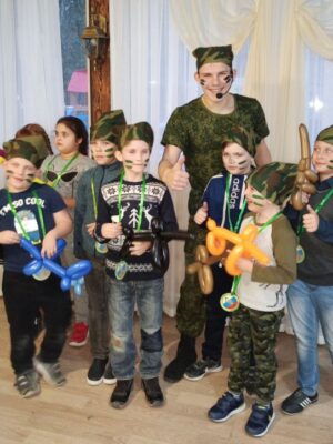 Военная вечеринка для детей с аниматорами в Сухуми